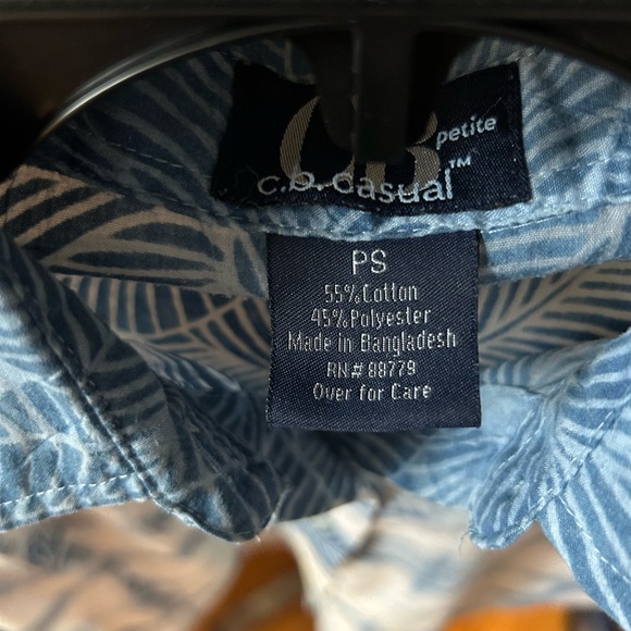 Hand shibori dyed button down shirt - Picture 3 of 8